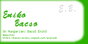 eniko bacso business card