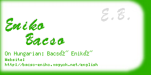 eniko bacso business card